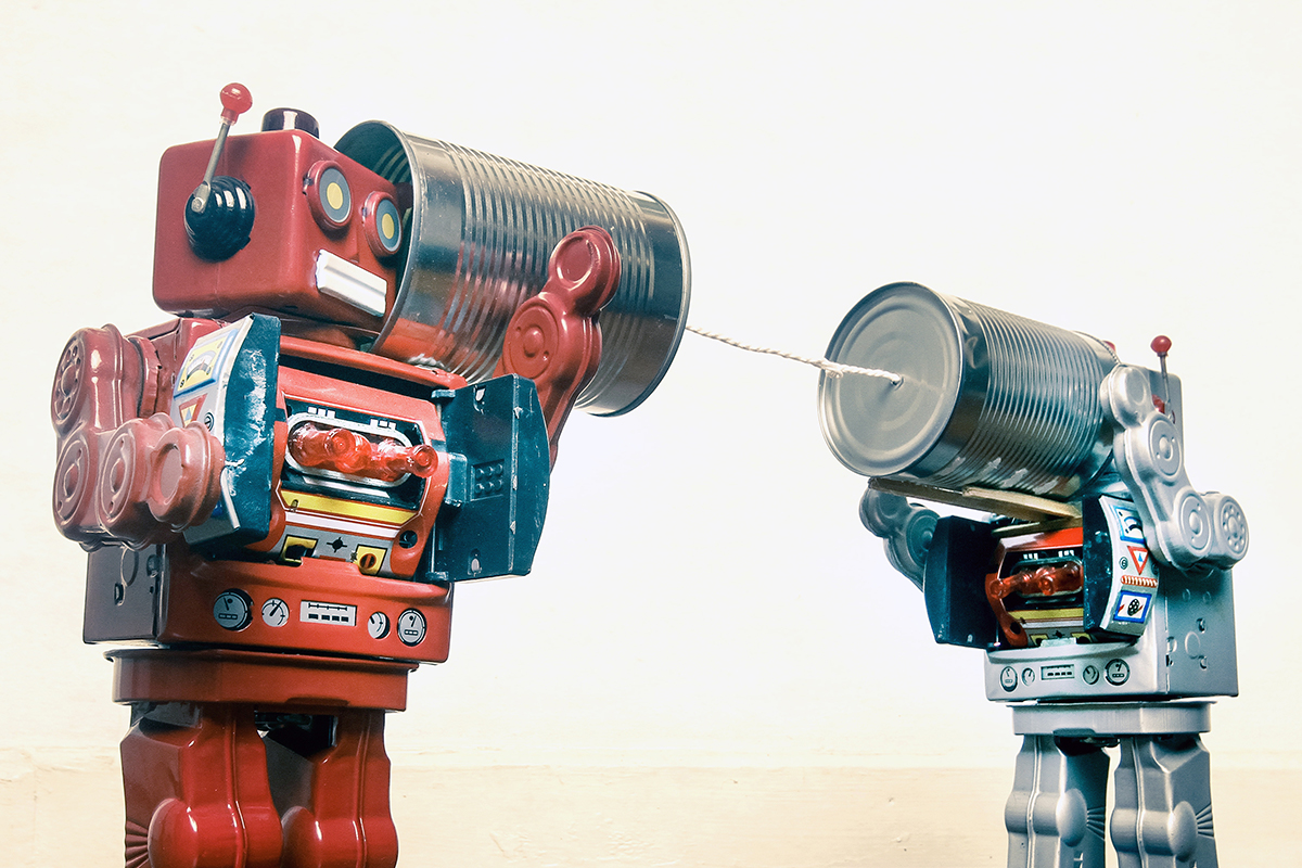 Deux robots se parlent